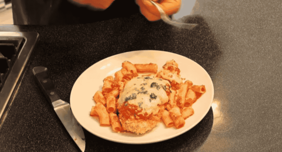 chicken parm - Wise Guys BBQ chicken parm
