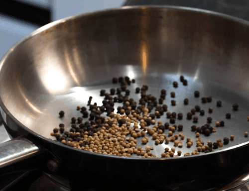 peppercorns roasting