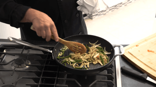 sauté vegetables