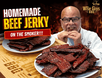 homemade beef jerky on the smoker